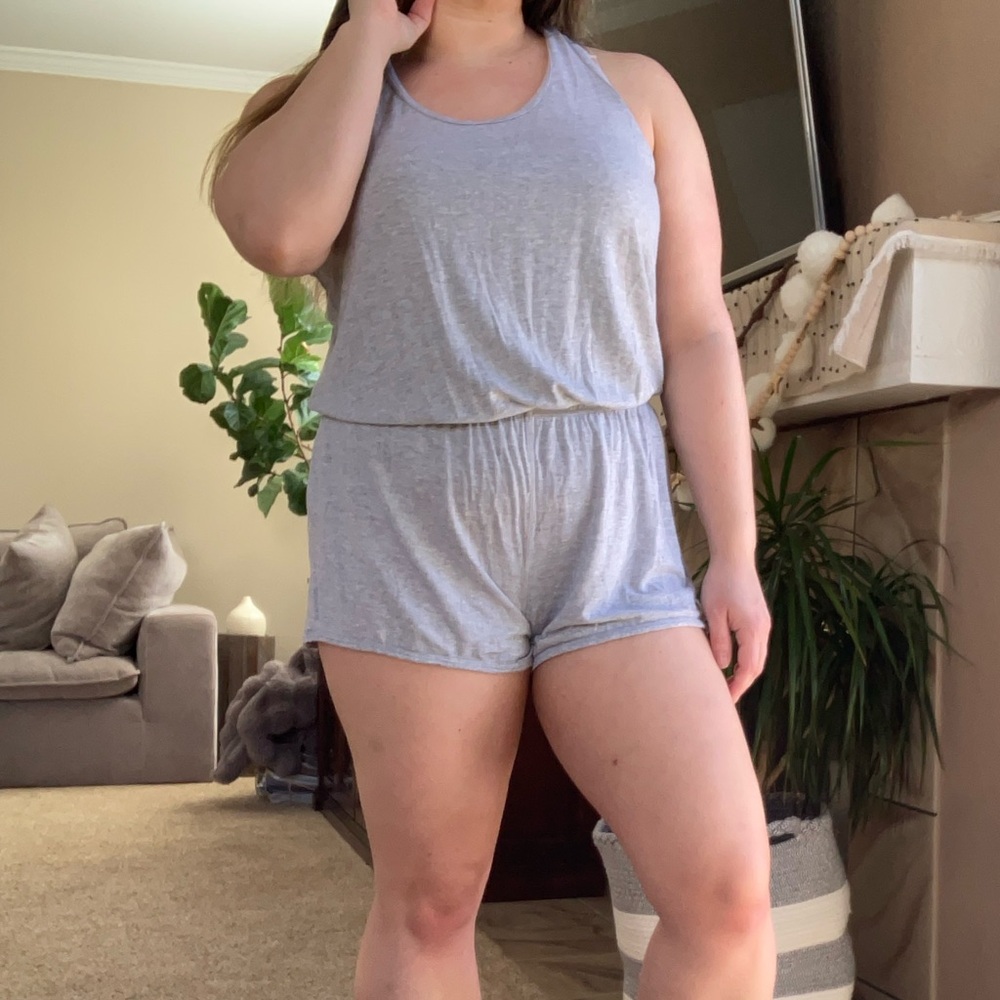Women's Gray Sleepwear Romper